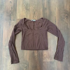 Zara Cropped Long Sleeve Shirt